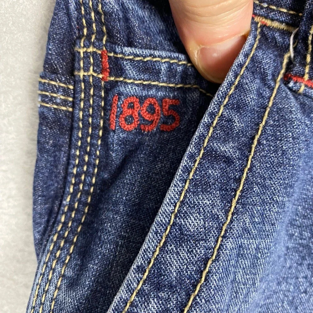 OshKosh Bgosh Carpenter Utility Denim‎ Shorts Boys Size 10 R Blue Denim Vintage
